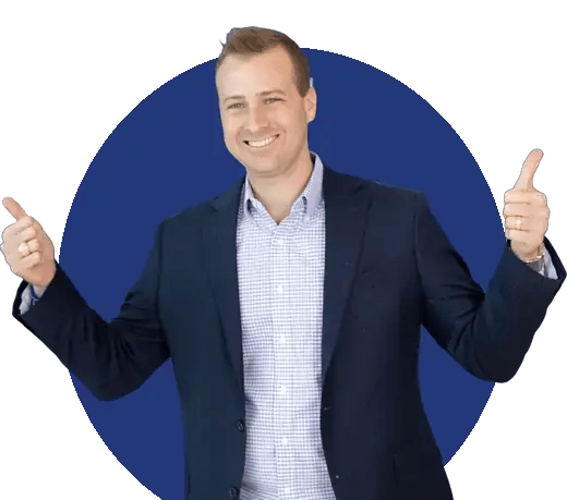 Tim Gross, Houston mortgage broker, giving two thumbs up